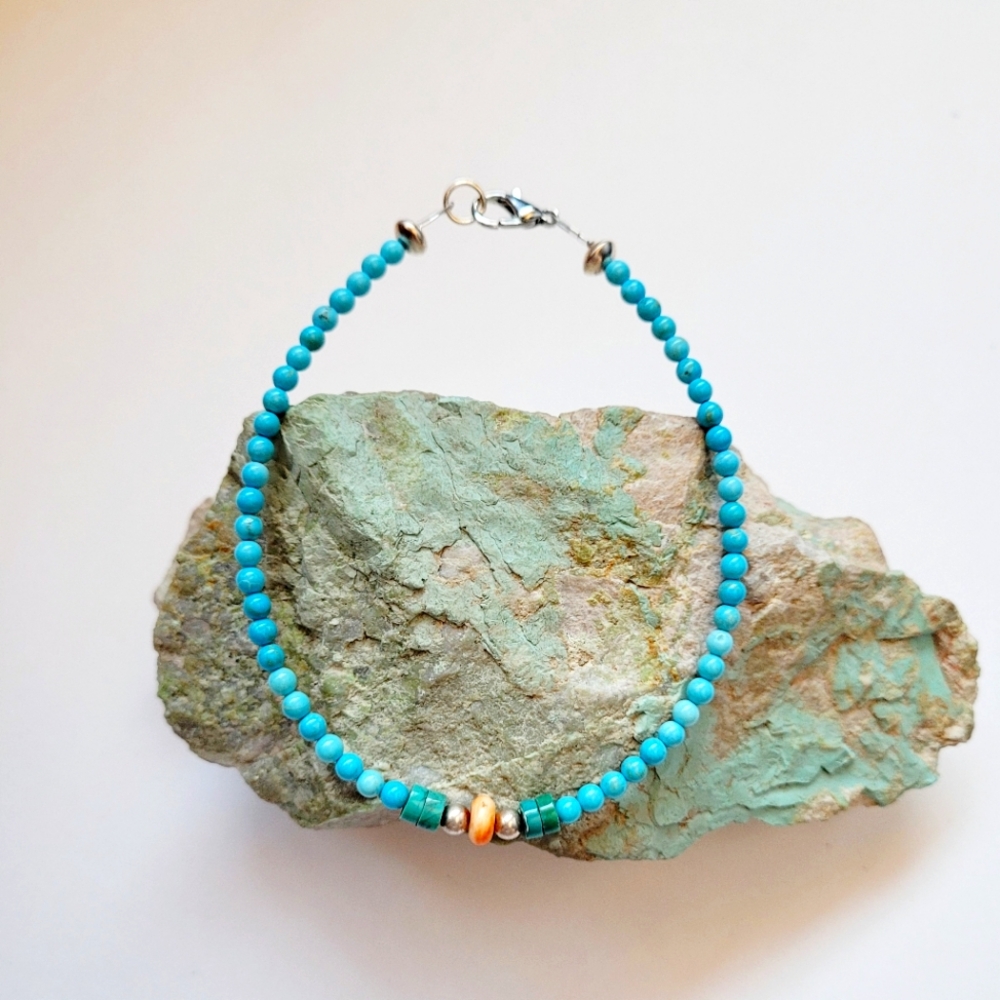 Turquoise Beaded Anklet